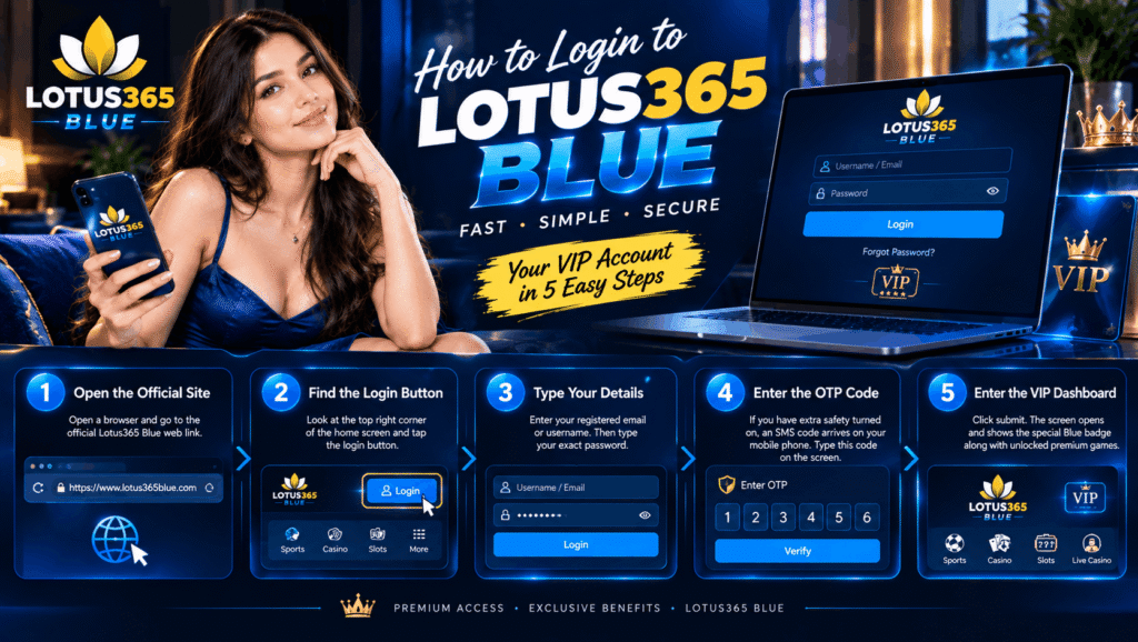 How to login Lotus365 Blue