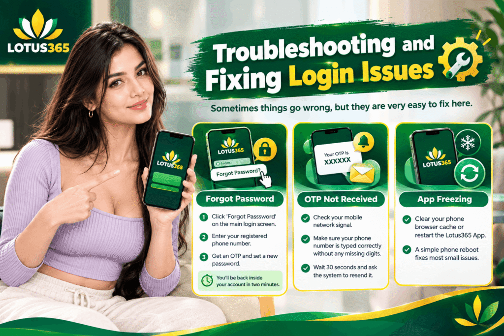 Lotus365 issues and fixes