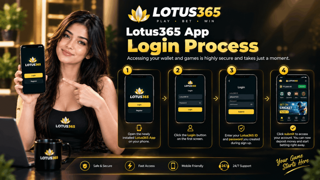 Lotus365App Login Process